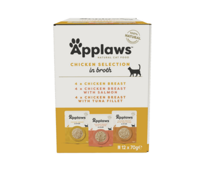 Applaws Cat Chicken Selection Multipack In Broth